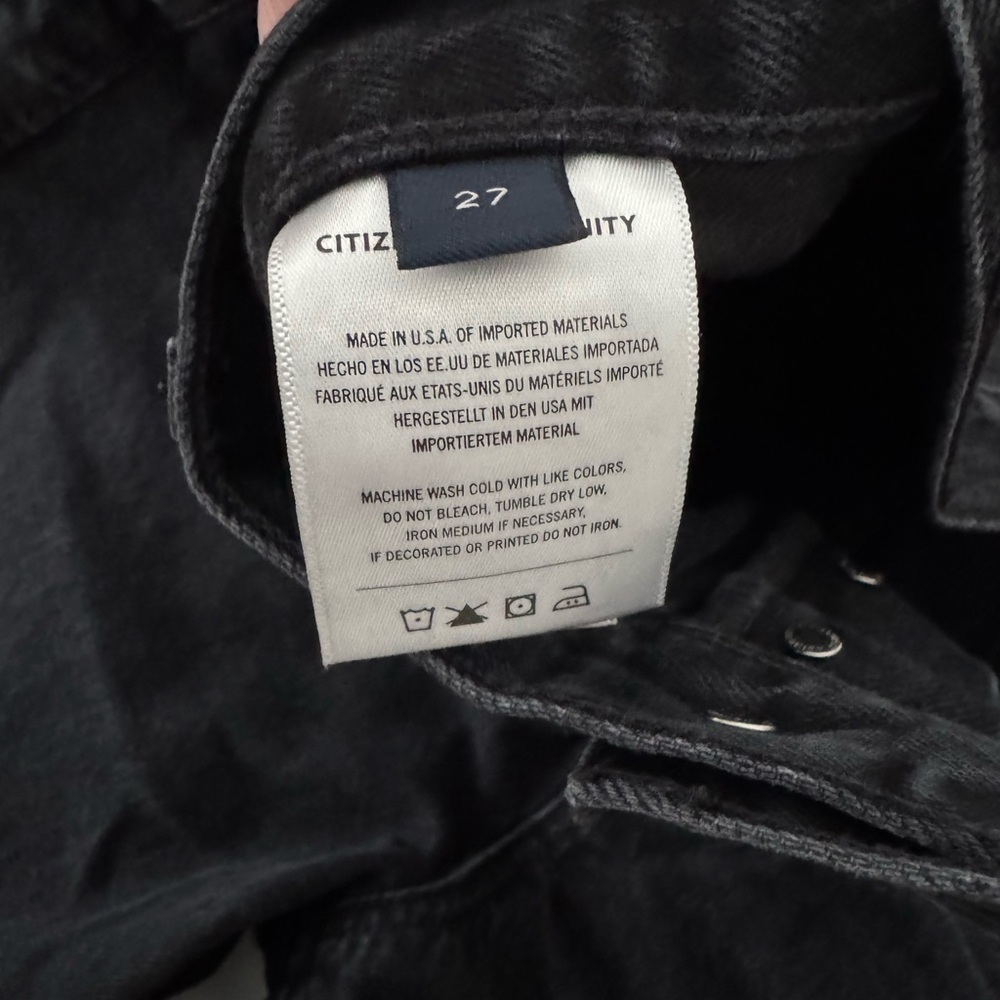Citizens Of Humanity Black Wide Leg Jeans - Picture 10 of 16
